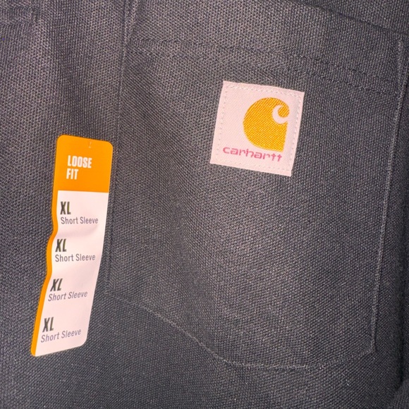 Carhartt Men's Loose Fit Midweight Short Sleeve Pocket Polo Shirt - Picture 2 of 4